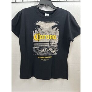 Corona Extra Womens‎ Sz XL Black T Shirt Cabo San Lucas Mexico Beach SKU 60052